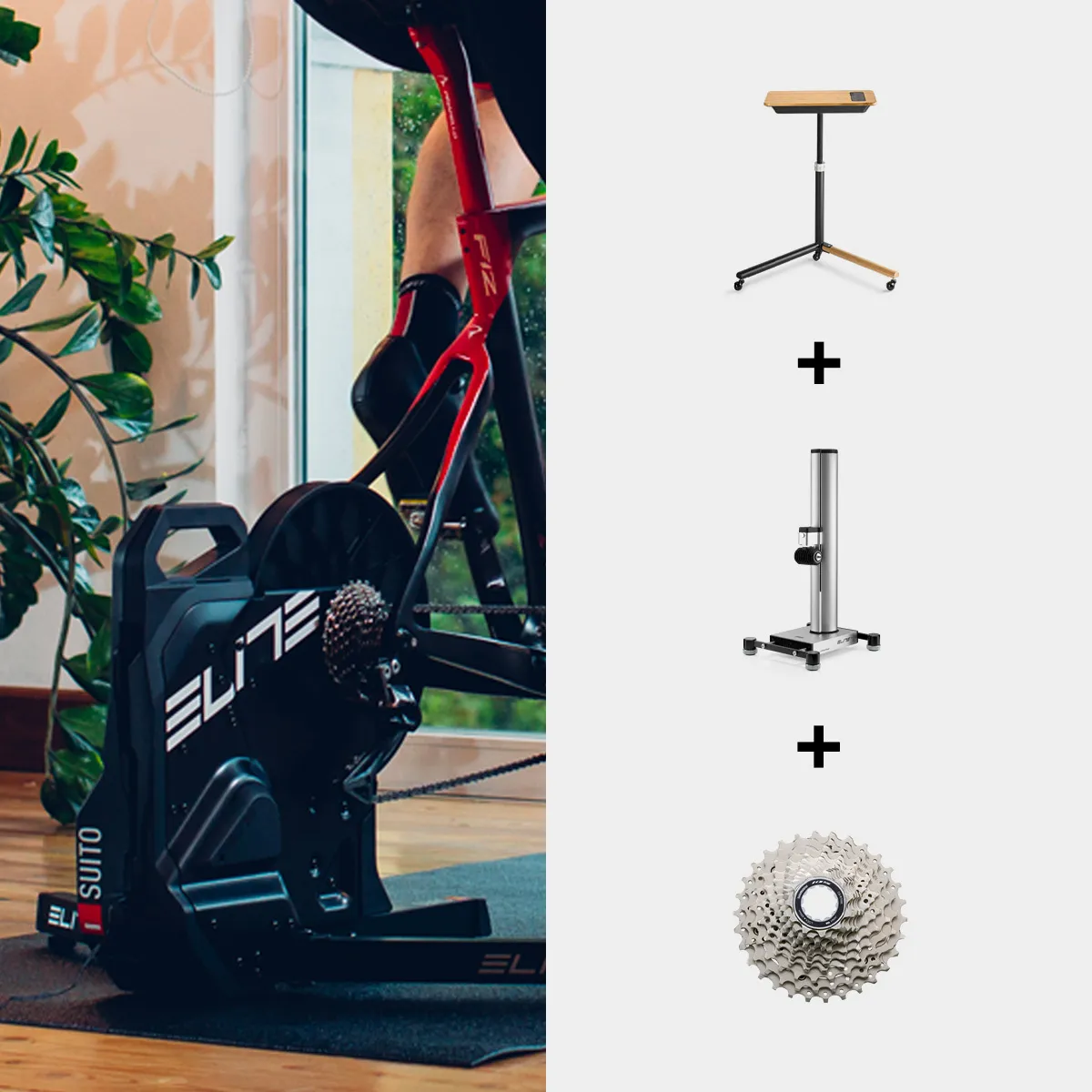 Elite Turbo Trainer & Accessory Bundle 1