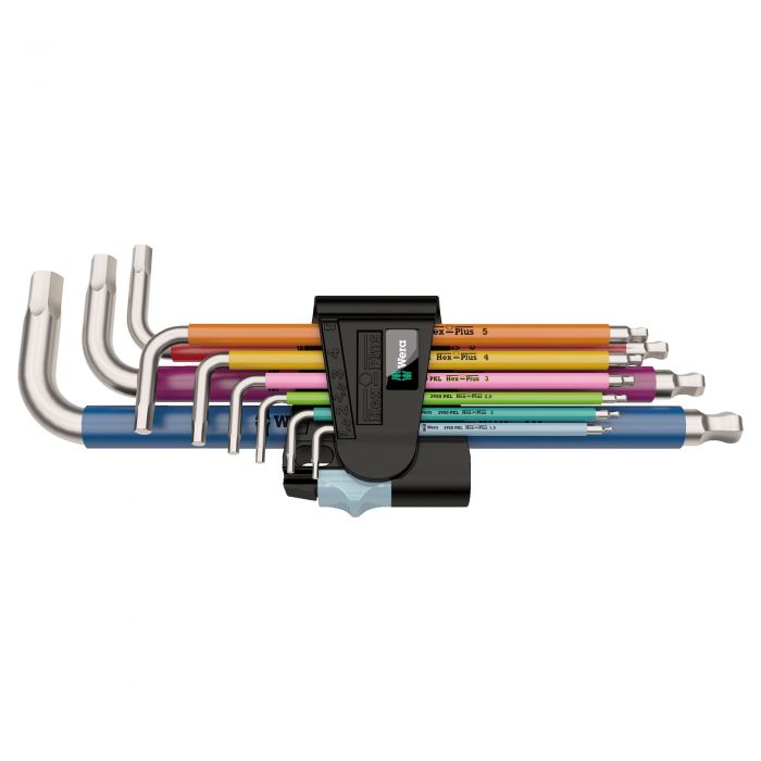 Wera Stainless L KeyHex Key Set Multi Colour 9pc 1.5-10mm - 022669