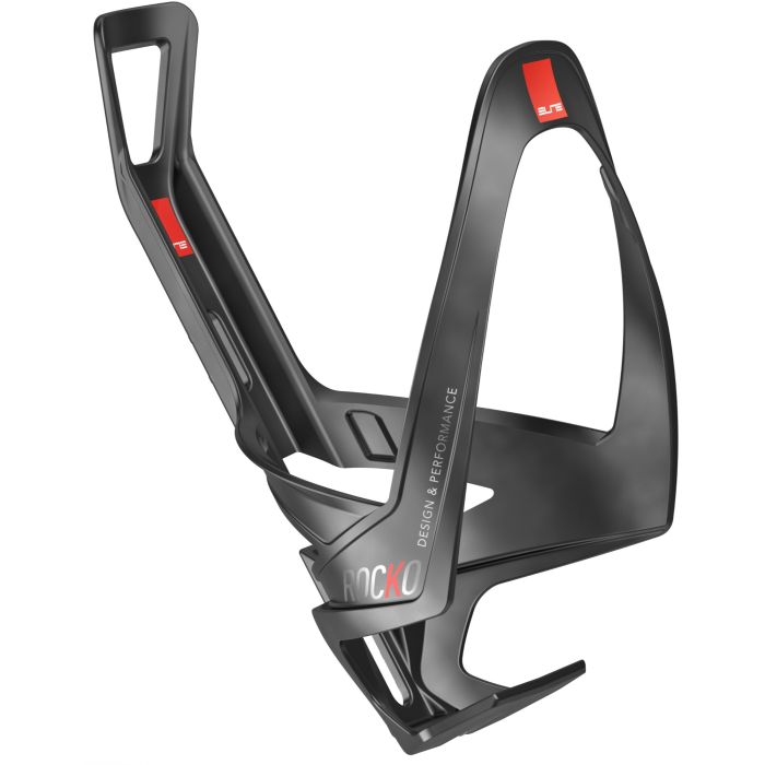 Elite Rocko Carbon Bottle Cage - Gloss Black / White