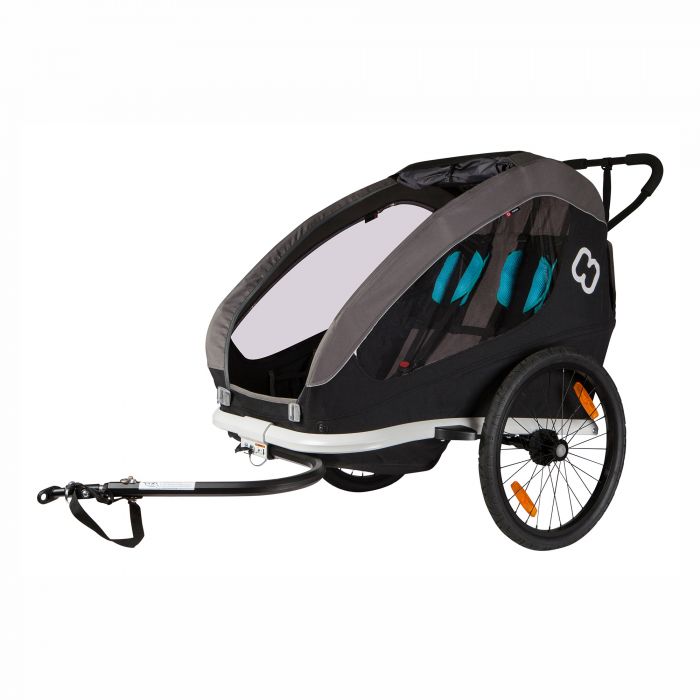 Hamax Traveller Twin Child Bike Trailer - Black / Grey