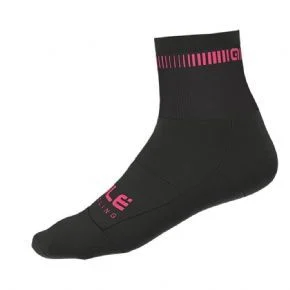 Ale Logo Q-skin 12cm Socks Black/pink