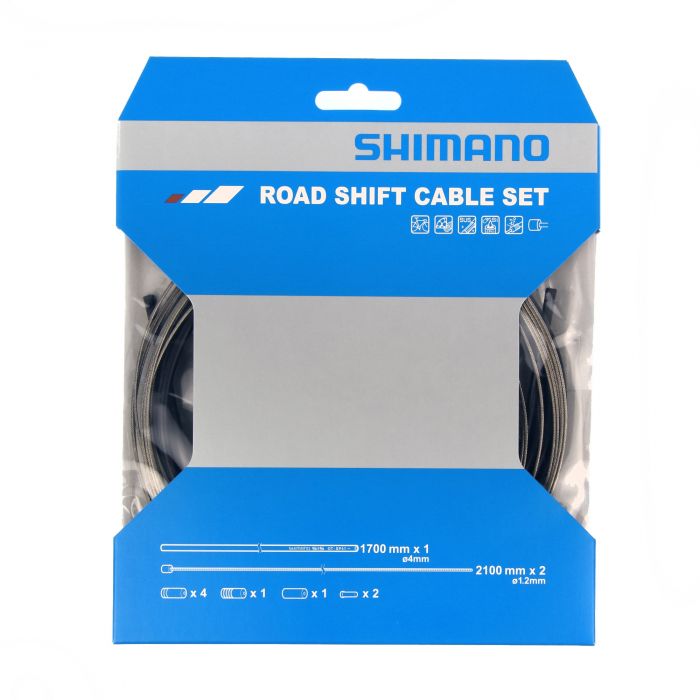 Shimano Road Gear Cable Set - With Stainless Inner Wire