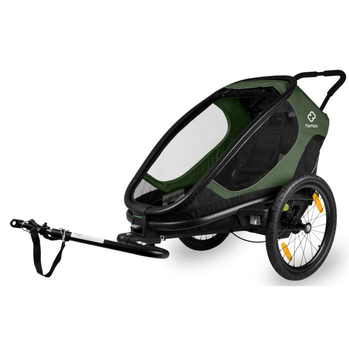 Hamax Outback One Child Bike Trailer - Green / Black