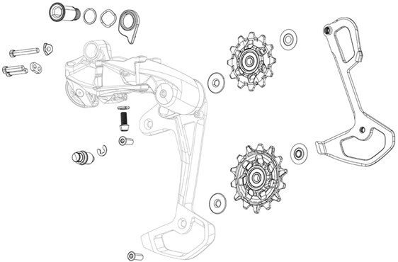 SRAM Rear Derailleur Pulley Kit X01/X01DH/X1/CX1 X-SYNC