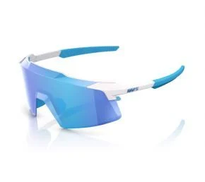 100% Aerocraft Sunglasses Matte White/hiper Blue Mirror Lens 2024