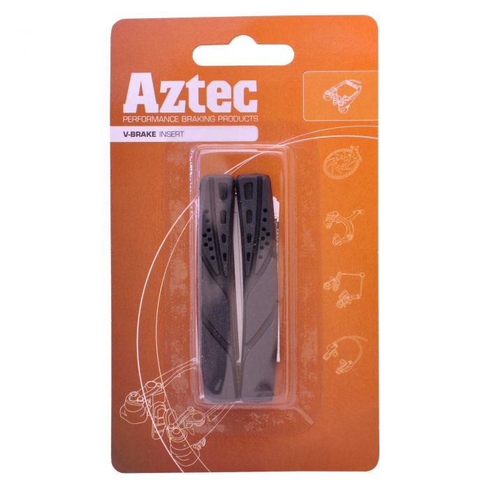 Aztec V-Brake Insert Replacement Blocks - Charcoal