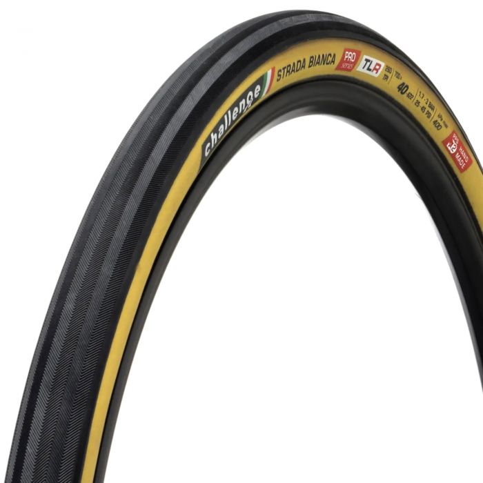 Challenge Strada Bianca Handmade TLR Gravel Tyre - 700 x 40Black / Tan