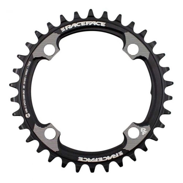 Race Face Narrow/Wide Shimano 12-Speed Single Chainring - Black, 104mm, 34T