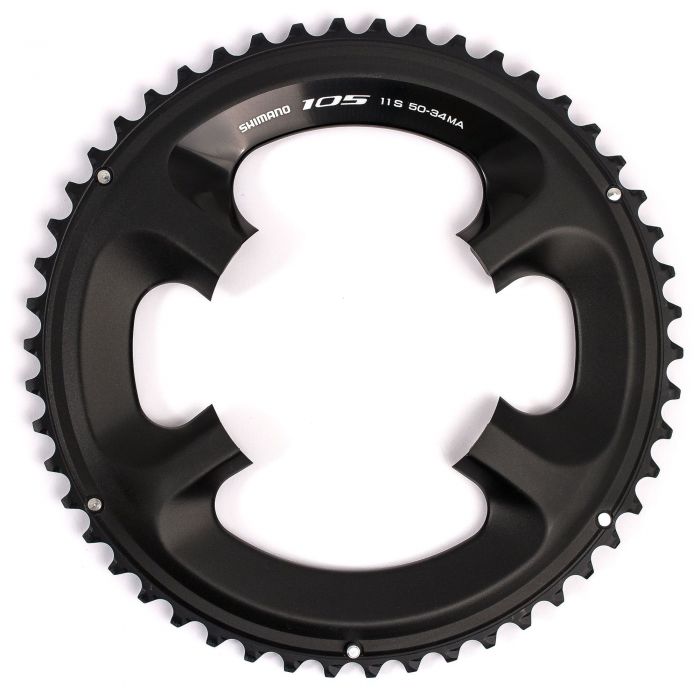 Shimano 105 FC5800 11 Speed Chainrings - 52T-MB - Black